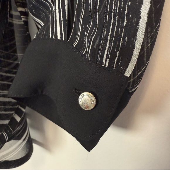 Vince Camuto Black and White Long Sleeve Blouse Size XL - Picture 6 of 8